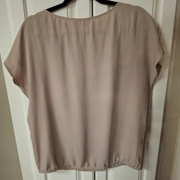 LOFT Tan  Embellished Short Sleeve Top - Picture 11 of 12